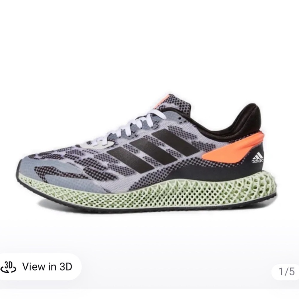 Men’s Adidas Performance 4D Run 1.0 | White Black Coral | Sz 10.5